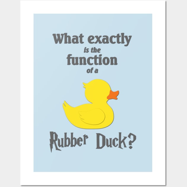 What Exactly is the Function of a Rubber Duck? Wall Art by OutlineArt